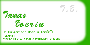 tamas boeriu business card